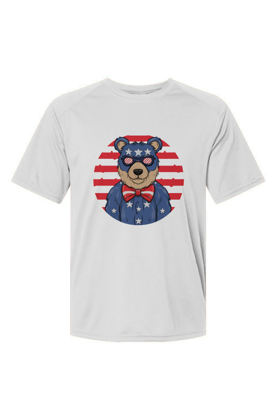 Frostman Performance T-Shirt- USA Bear- White