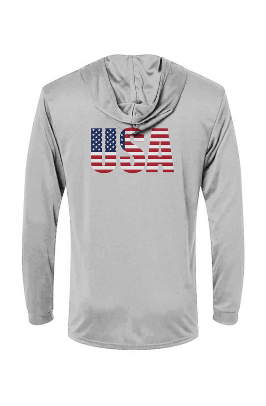 Frostman w/USA on back Bahama Hooded LS Tee