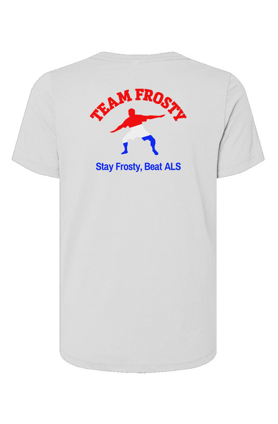 RWB Team Frosty logo on Front and Back Womens Triblend V-Neck Tee