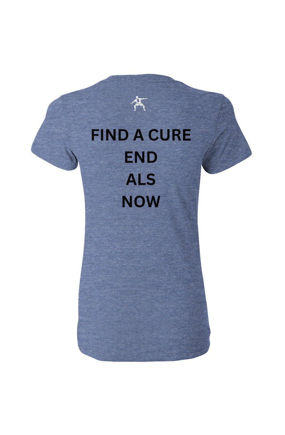 Women’s Triblend Deep V-Neck Tee- find a cure end ALS
