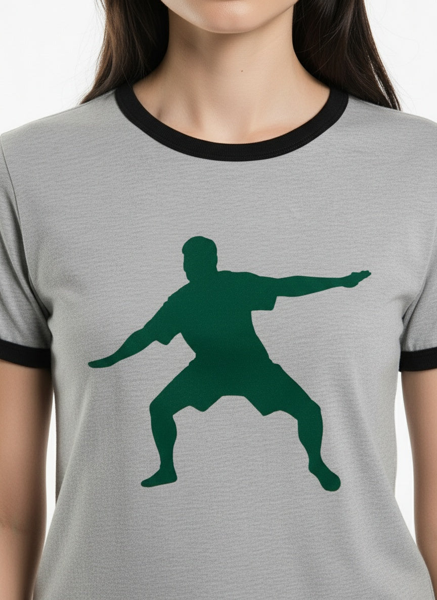 Detail shot of Frostman men's Vintage Ringer T-Shirt