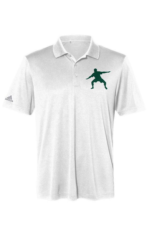 Adidas Performance Polo- white with green logo