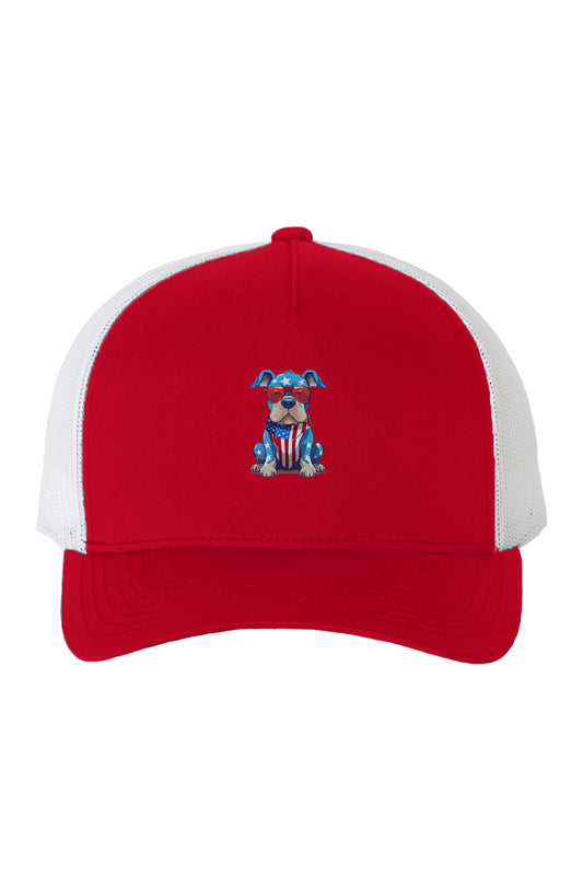 White Mesh Five-Panel Retro Trucker Cap