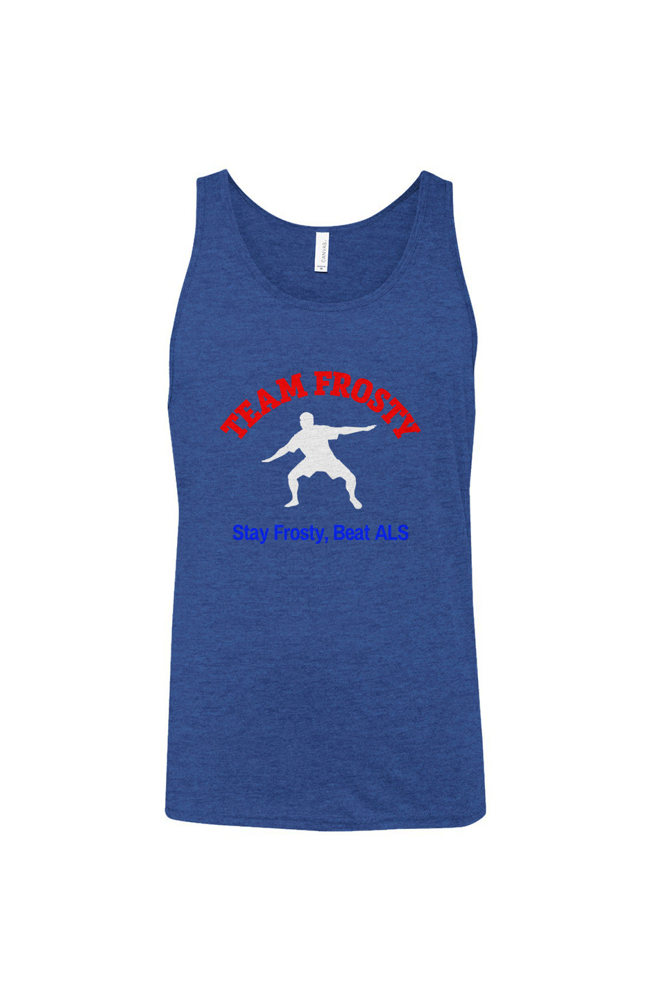 RWB with White Team Frosty logo Unisex tri-blend tank top