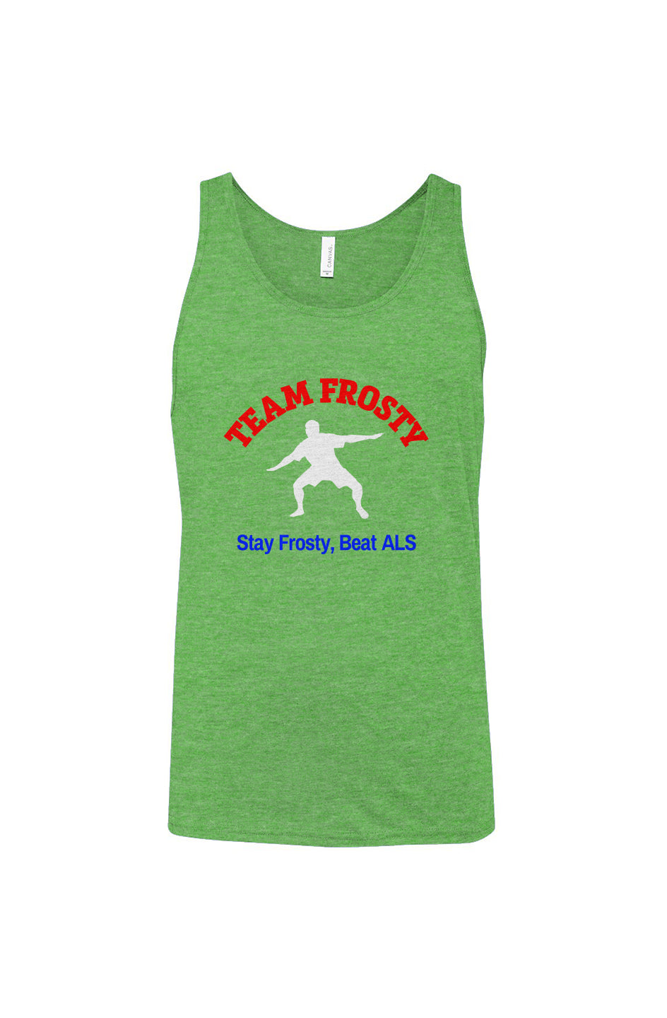 RWB with White Team Frosty logo Unisex tri-blend tank top