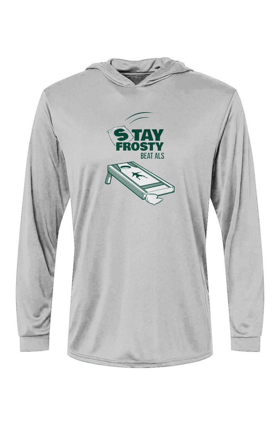 Stay Frosty Cornhole Bahama Hooded LS Tee