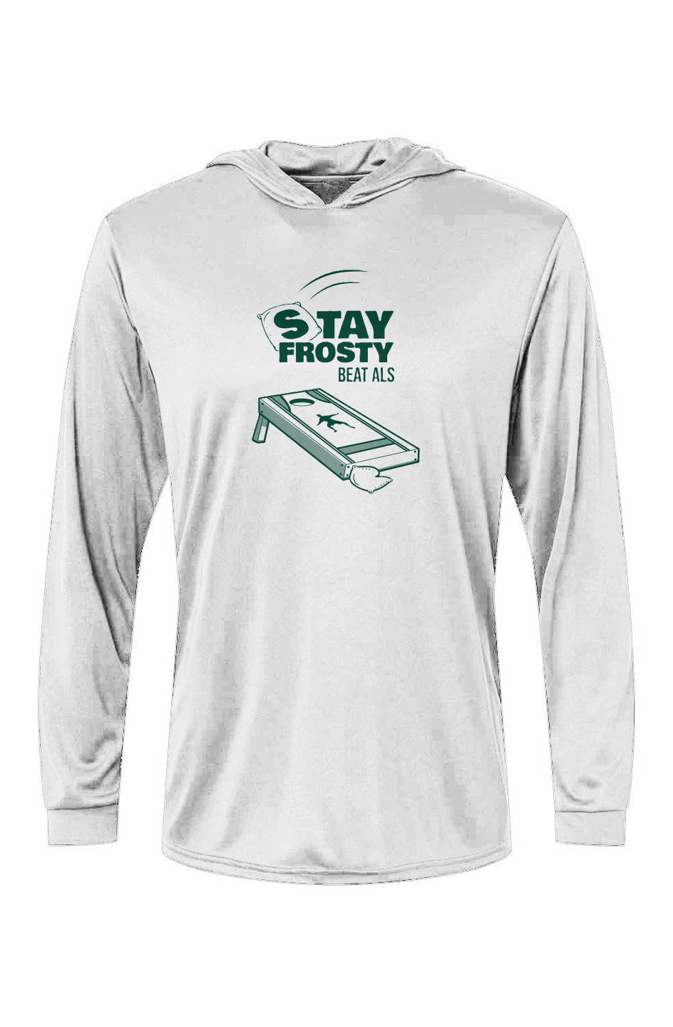 Stay Frosty Cornhole Bahama Hooded LS Tee