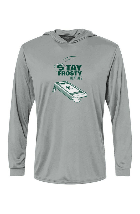 Stay Frosty Cornhole Bahama Hooded LS Tee