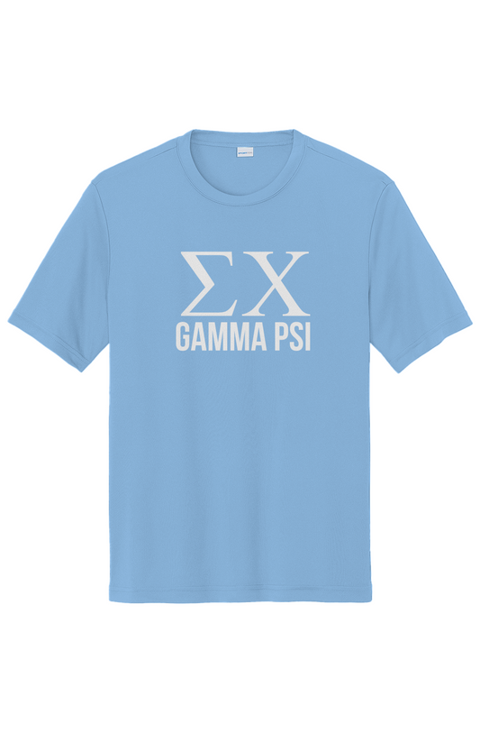 Back view of Sigma Chi for Gamma Psi t-shirt showing white cross
