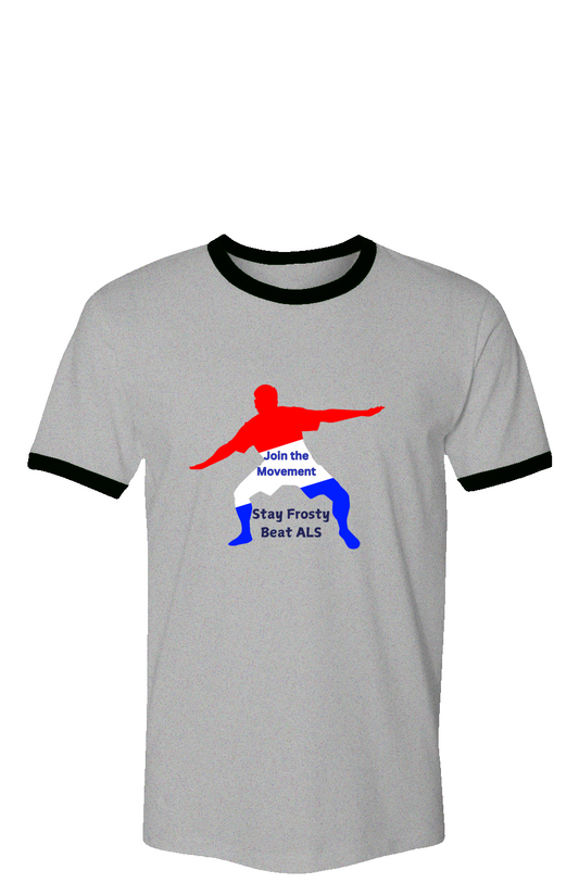Vintage Ringer- join the movement stay Frosty beat ALS