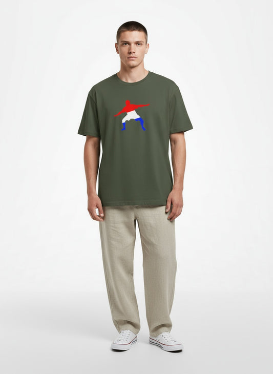 Full body view of the model wearing Frostman Short Sleeve