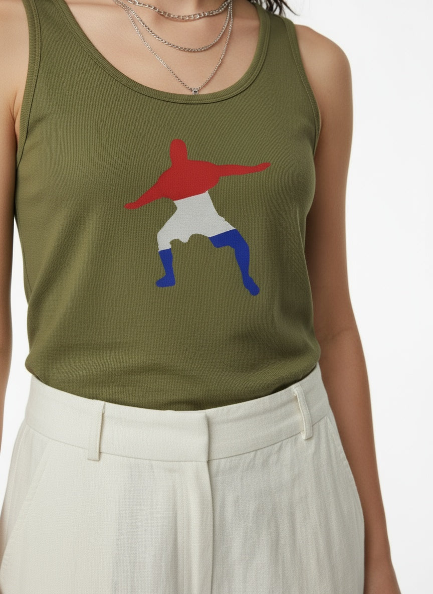 Detail shot of Women's Frostman Racerman Cropped Tank