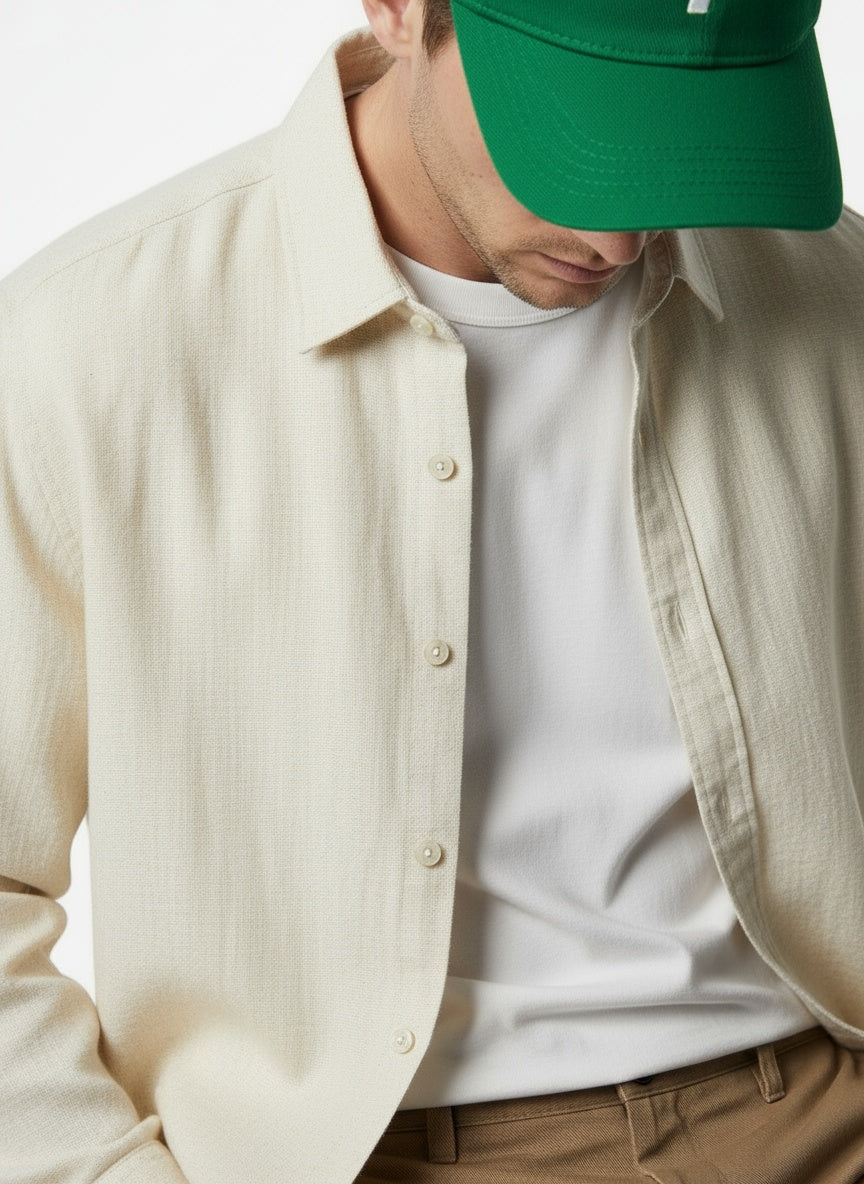 Detail shot of '47 "7" Clean Up Dad Hat, with White 7