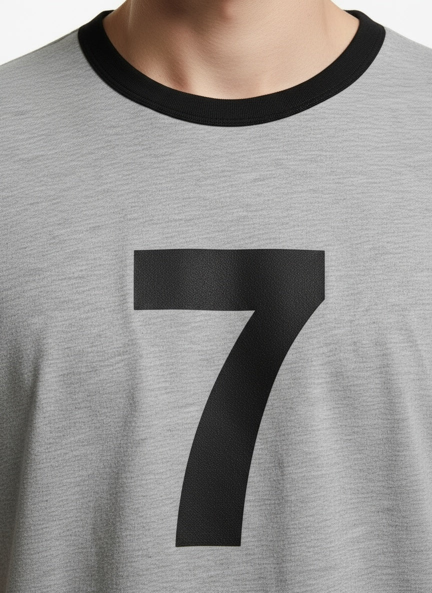 Detail shot of Frostman men's Vintage Ringer T-Shirt