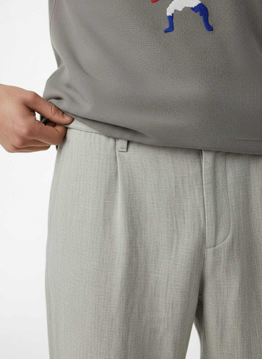 Detail shot of Nike Dri-FIT Micro Pique 2.0 Polo- Frostman Grey