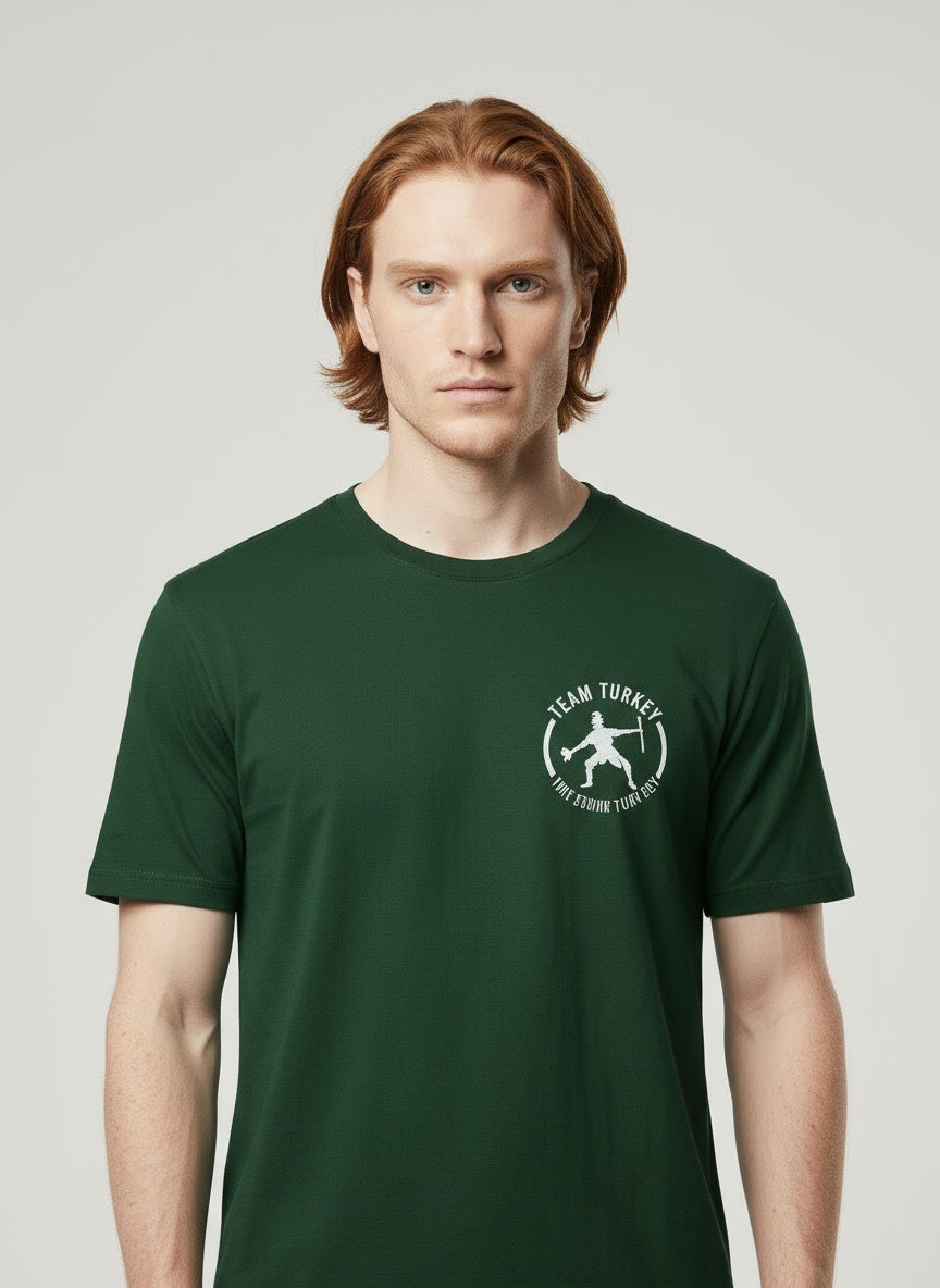Close-up of the model wearing St.Patrick's Day 2024 t-shirt