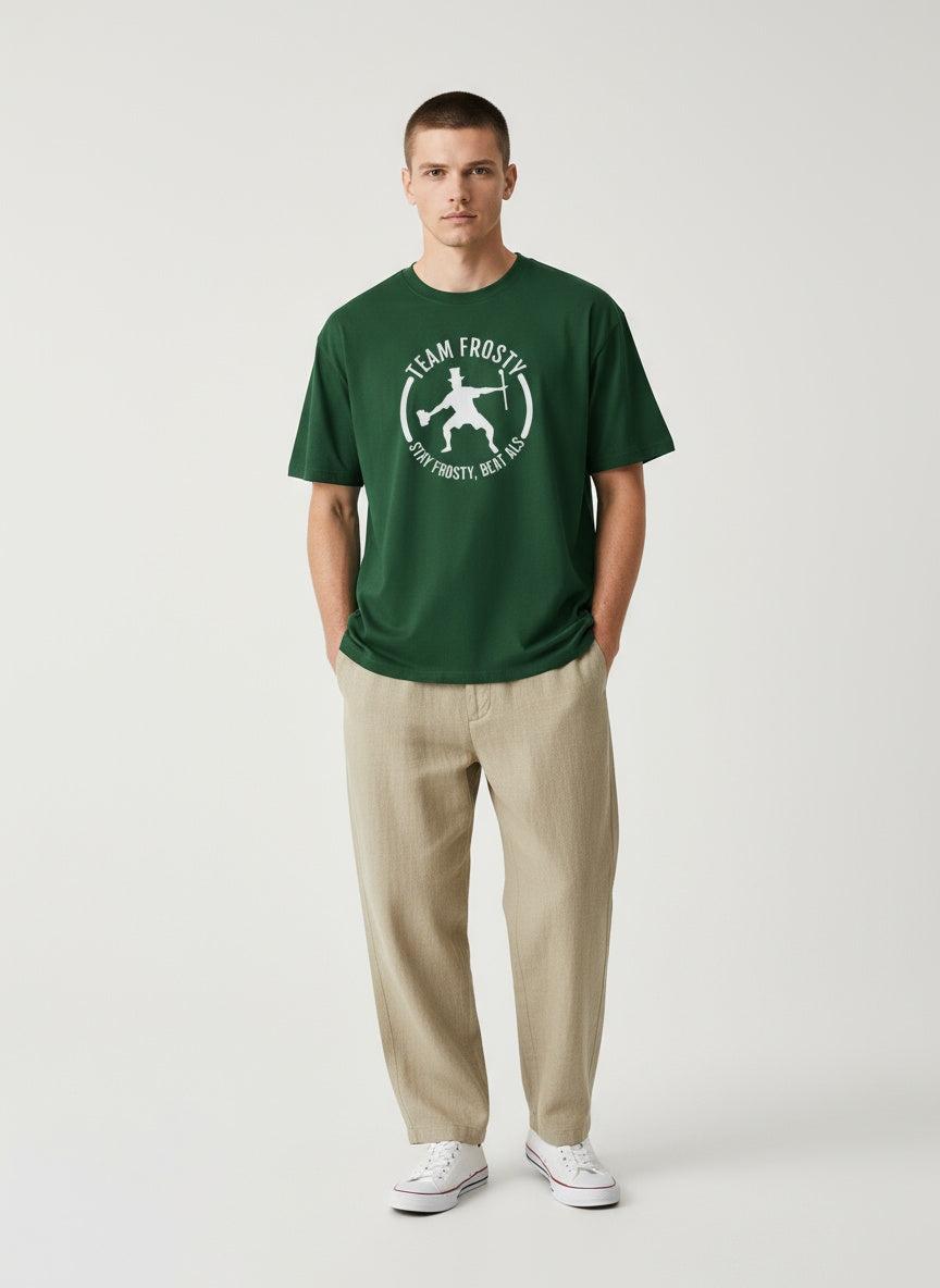 Full body view of the model wearing St.Patrick's Day 2024 t-shirt