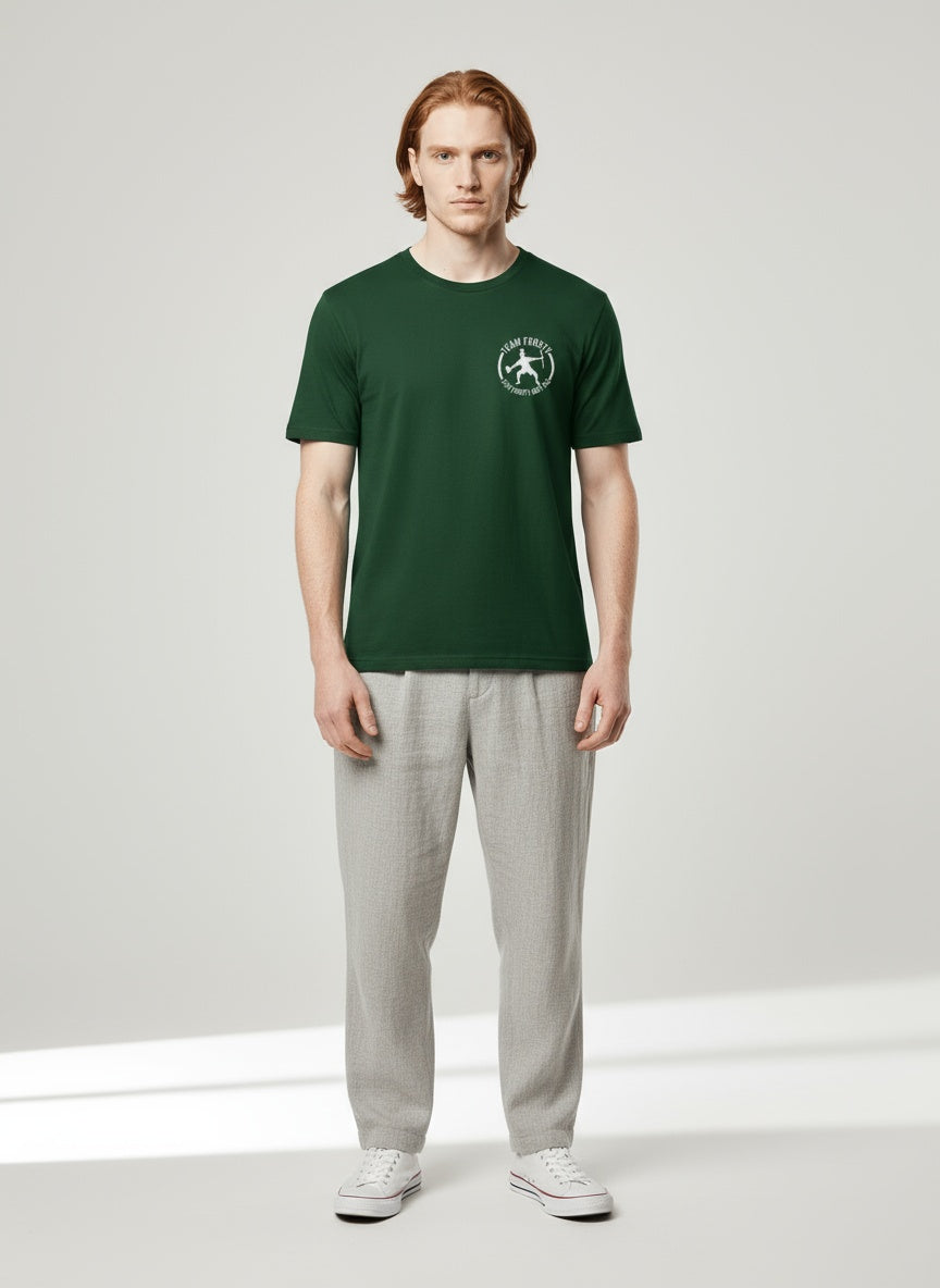 Full body view of the model wearing St.Patrick's Day 2024 t-shirt