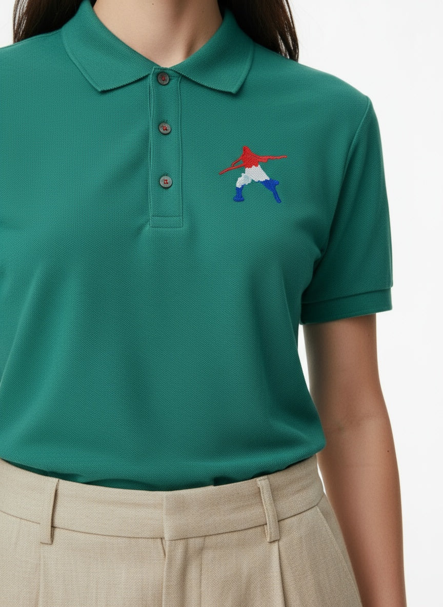 Detail shot of Nike Dri-FIT Micro Pique 2.0 Polo- Frostman Green
