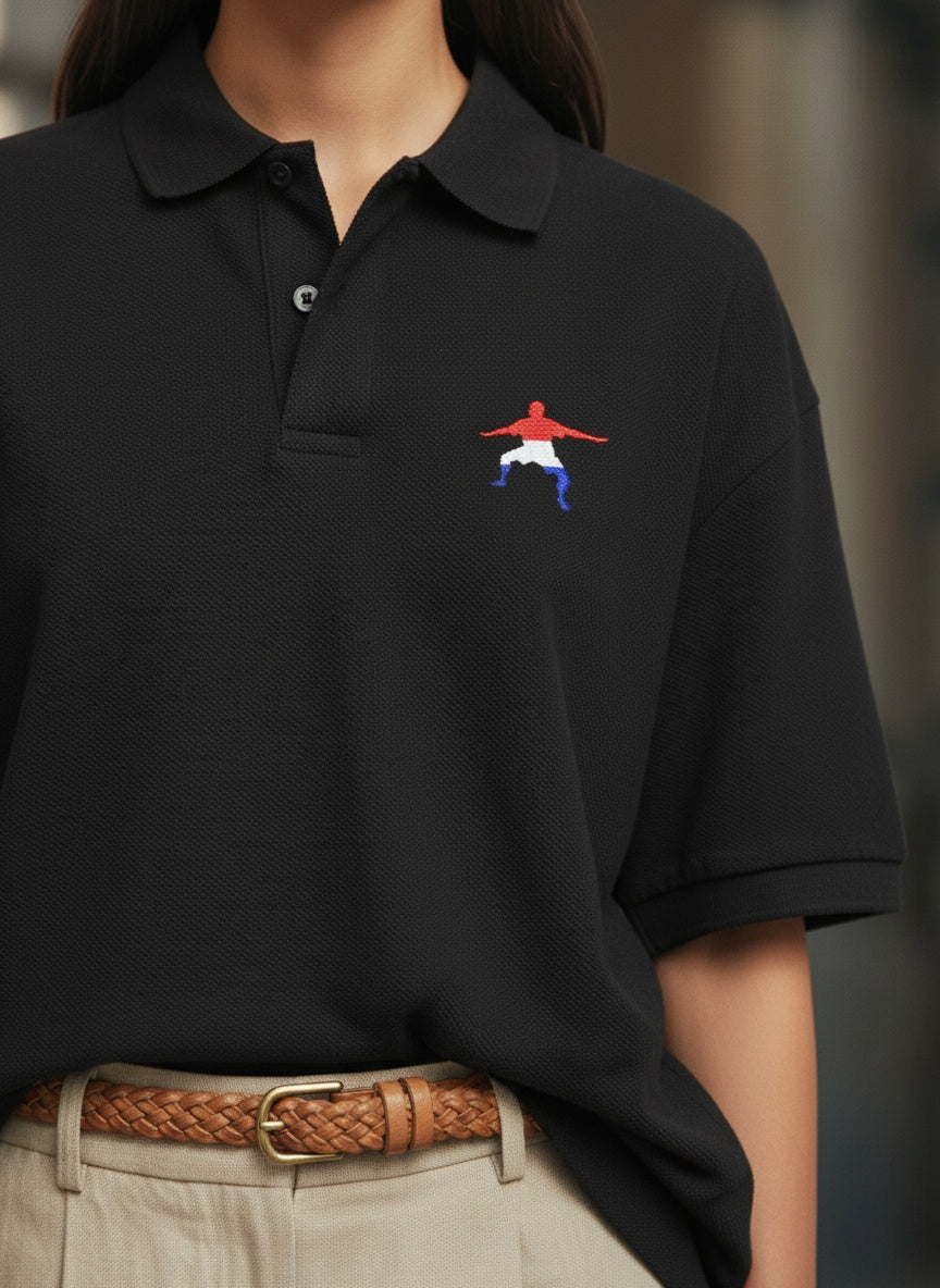 Detail shot of Nike Dri-FIT Micro Pique 2.0 Polo- Frostman Black