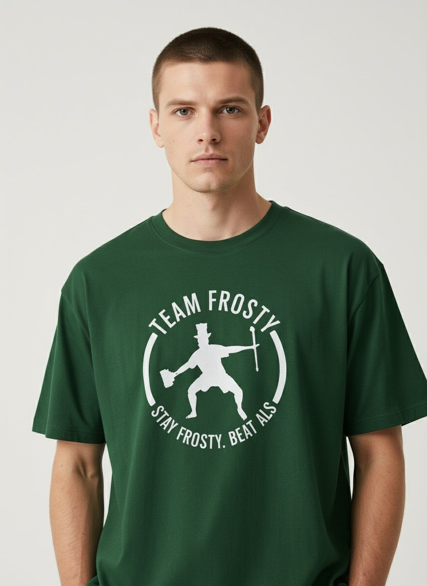 Close-up of the model wearing St.Patrick's Day 2024 t-shirt